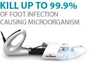 Kill up to 99.9% of foot infection causing micro organisms.